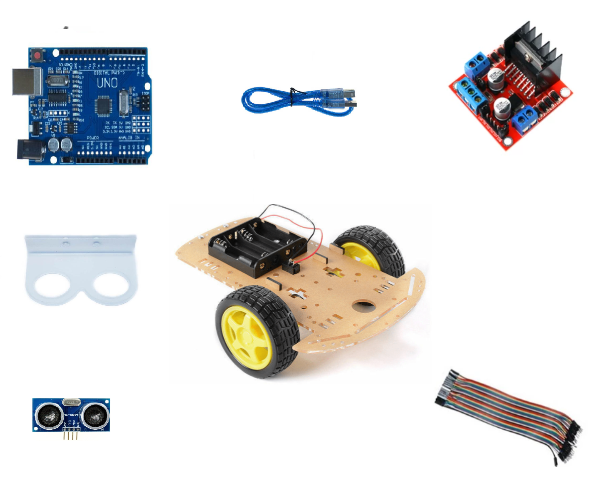 Arduino 2WD Engelden Kaçan ve Çizgi Takip Eden Robot Araç Seti ...