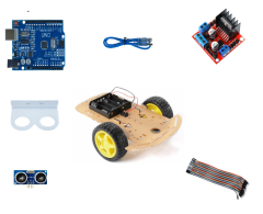 Arduino 2WD Engelden Kaçan Robot Araç Seti