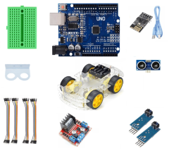Arduino 4WD Wifi Engelden Kaçan ve Çizgi Takip Eden Araç Seti