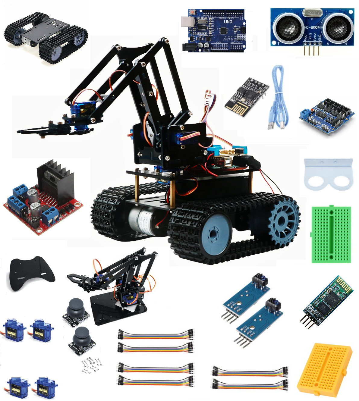 Arduino Robot Kollu Tank Seti (TÜRKİYE'DE YALNIZ EMES ROBOTİK'DE)