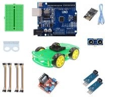 Arduino Yeşil 4WD Wifi Engelden Kaçan ve Çizgi Takip Eden Robot Araç Seti