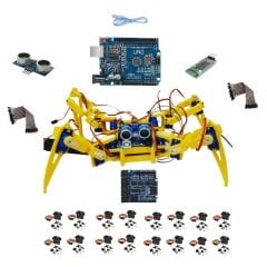 Emes Robotik Arduino Robot Örümcek Full Seti (Revize Model – MG90 Metal Dişli Servo Motorlu, ÖRNEK KODLAR HEDİYE)