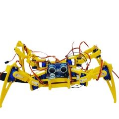 Emes Robotik Arduino Robot Örümcek Full Seti (Revize Model – SG90 360⁰ Servo Motorlu, ÖRNEK KODLAR HEDİYE)