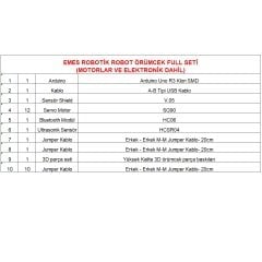 Arduino ﻿Örümcek Robot Seti