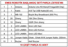 Arduino 53 Parça Robotik Kodlama Uygulamaları Başlangıç Seti