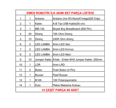 Arduino 58 Parça Geliştirme Seti