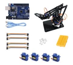 Emes Robotik Robot Kollu 4WD Engelden Kaçan Ve Çizgi Izleyen Bluetoothlu Araç Seti