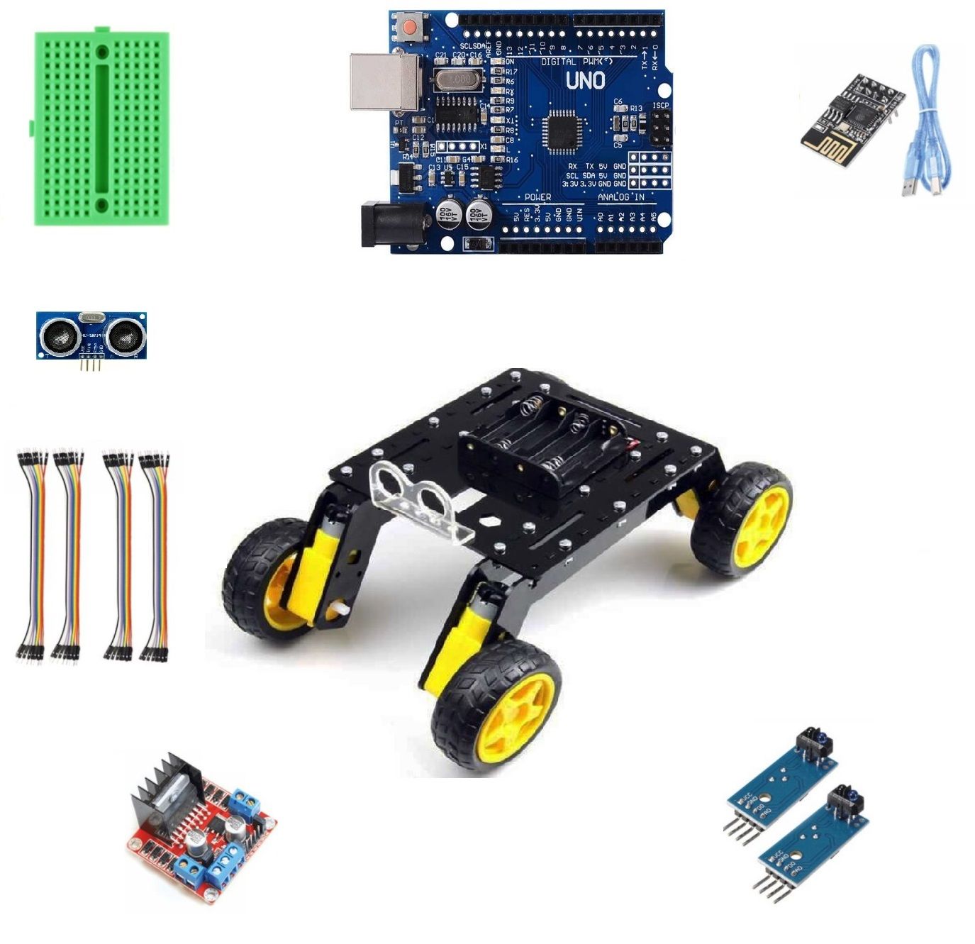 JSumo Emes Robotik 4 X 4 Rover Arazi Robotu Seti