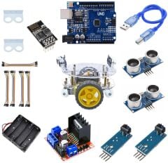 Yuvarlak Şase 2WD Engelden Kaçan Ve Çizgi Takip Eden Wi-Fi Robot Araç Seti