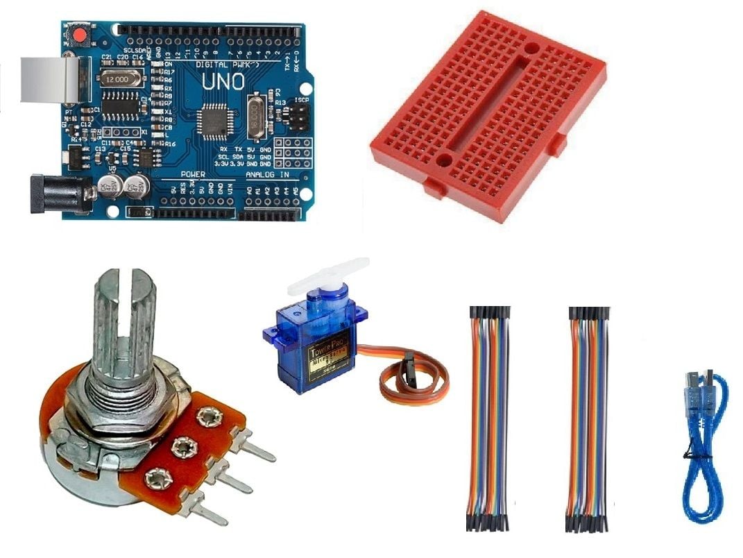 Arduino Uno ve Potansiyometre ile Servo Motor Kontrol Seti