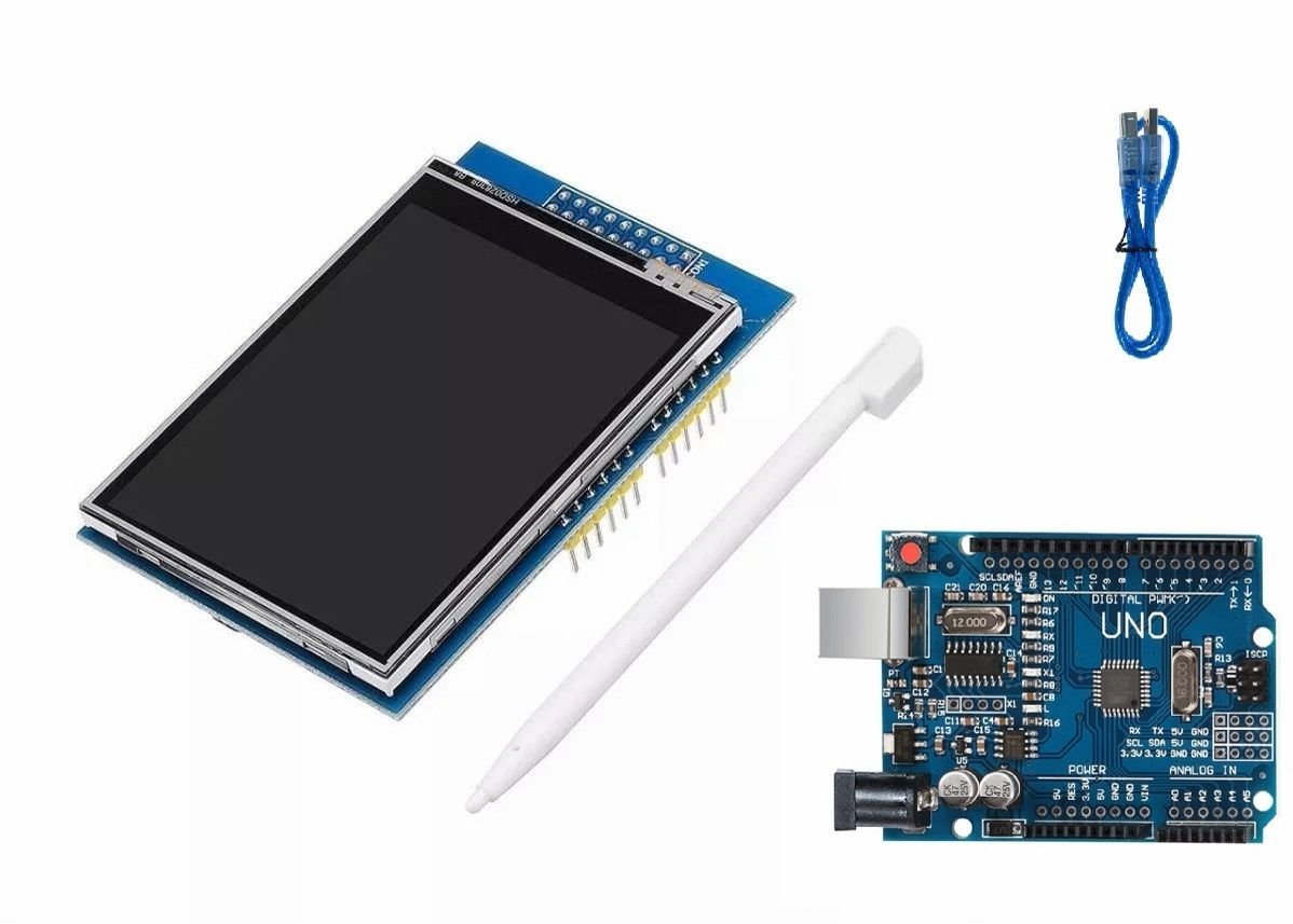 2.8'' Dokunmatik LCD Shield ve Arduino Uno (Ekran Seti)
