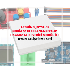 Arduino Joystick- Nokia 5110 Ekranı-NRF24L01+ 2.4GHz Alıcı Verici Modül ile Oyun Geliştirme Seti