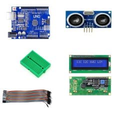Arduino Uno R3 Mesafe Ölçüm Seti (HC-SR04 & LCD 2x16 IC2 Modül) (Bağlantı Şeması ve Örnek Kodlarla Birlikte)