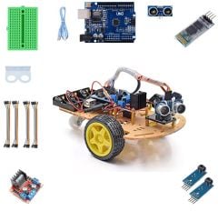 Emes Robotik 2wd Çizgi Izleyen Ve Engelden Kaçan Bluetooth Kontrollü Robot Araç Seti (ÖRNEK KODLAR HEDİYE)