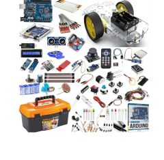 Arduino Uno Full Başlangıç Seti 2WD Robot Araba 113 Parça 377 Adet