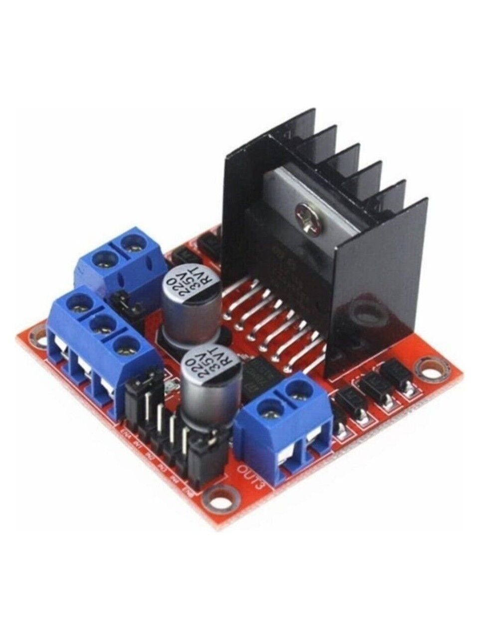 L298N Voltaj Regulatörlü Çift Motor Sürücü Kartı