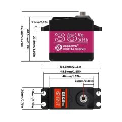 DSSERVO DS3235 35KG 180° Su Geçirmez Yüksek Tork Dijital Servo Motor