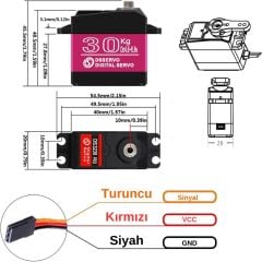 DSSERVO DS3230 30KG 180° Su Geçirmez Yüksek Tork Dijital Servo Motor