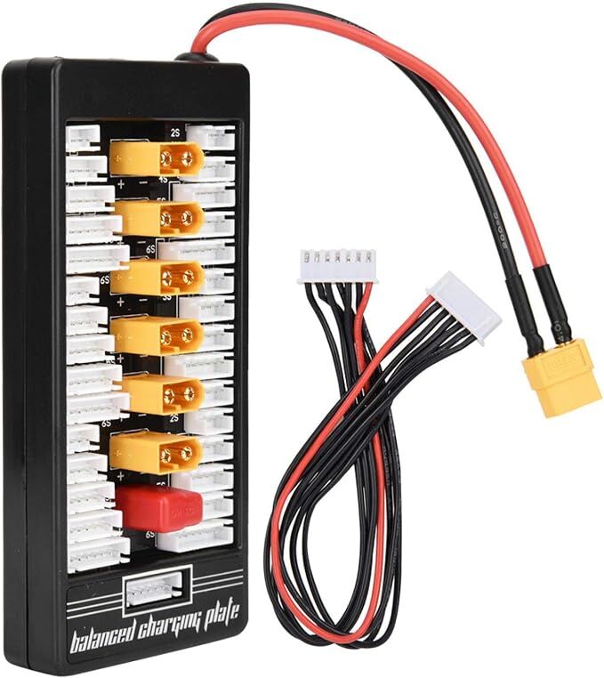XT60 LiPo Paralel Şarj Kartı (2S-6S) - 6 Çıkışlı, XT60 Beslemeli