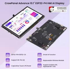 Elecrow CrowPanel Advanced 10.1'' ESP32-P4 HMI Dokunmatik IPS Ekran 1024x600