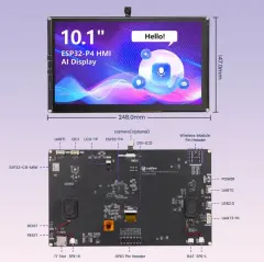 Elecrow CrowPanel Advanced 10.1'' ESP32-P4 HMI Dokunmatik IPS Ekran 1024x600