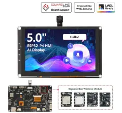 Elecrow CrowPanel Advanced 5'' ESP32-P4 HMI AI Dokunmatik IPS Ekran 800x480 Wi-Fi 6