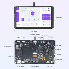 Elecrow CrowPanel Advanced 7 İnç ESP32-P4 HMI AI Dokunmatik Ekran