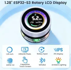 Elecrow CrowPanel 1.28 İnç HMI ESP32 Rotary Dokunmatik Yuvarlak Ekran