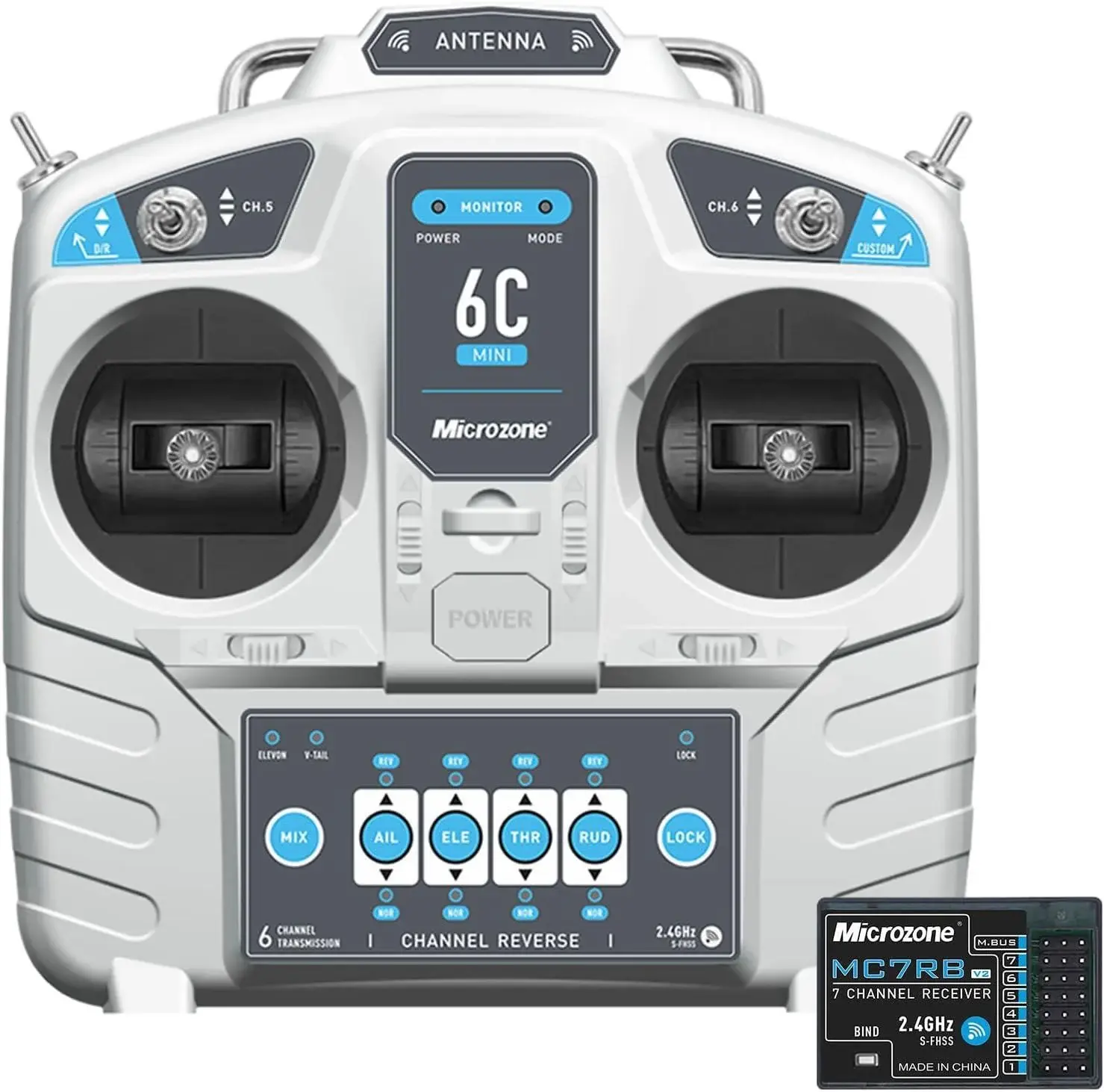 Microzone MC6C 2.4GHz 6 Kanal Alıcı Verici Kumanda Seti