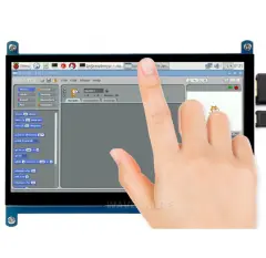 Waveshare Raspberry Pi 7 İnç 1024x600 HDMI Kapasitif Dokunmatik IPS LCD Ekran (C)