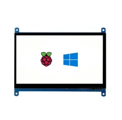 Waveshare Raspberry Pi 7 İnç 1024x600 HDMI Kapasitif Dokunmatik IPS LCD Ekran (C)