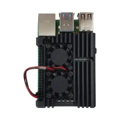 Raspberry Pi 4 Model B Çift Fanlı Alüminyum Kasa Soğutucu