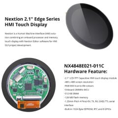Nextion NX4848E021-011C 2.1 İnç Edge HMI Kapasitif Dokunmatik TFT LCD Ekran