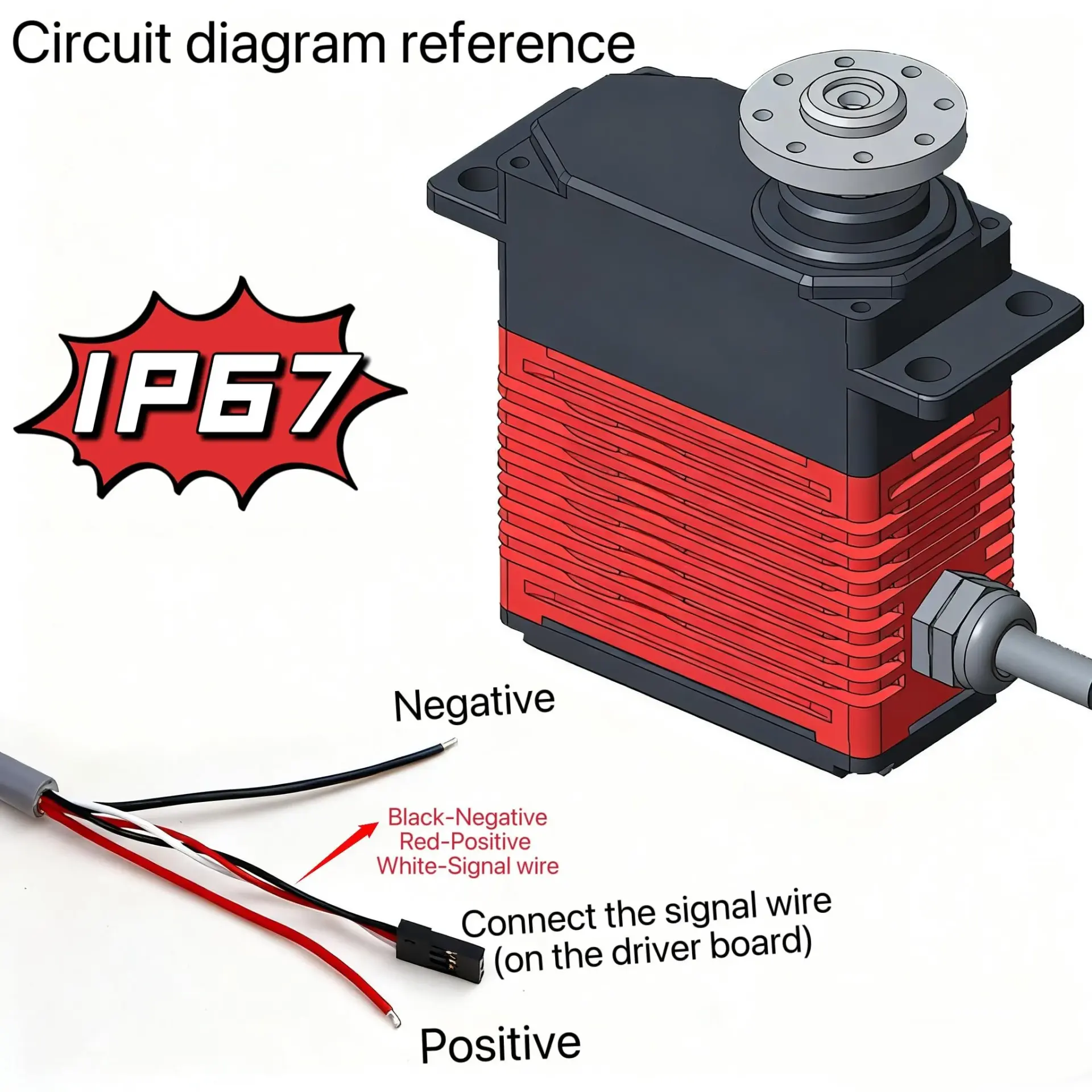 DSSERVO DES220 24V 220kg Servo Motor 180 Derece