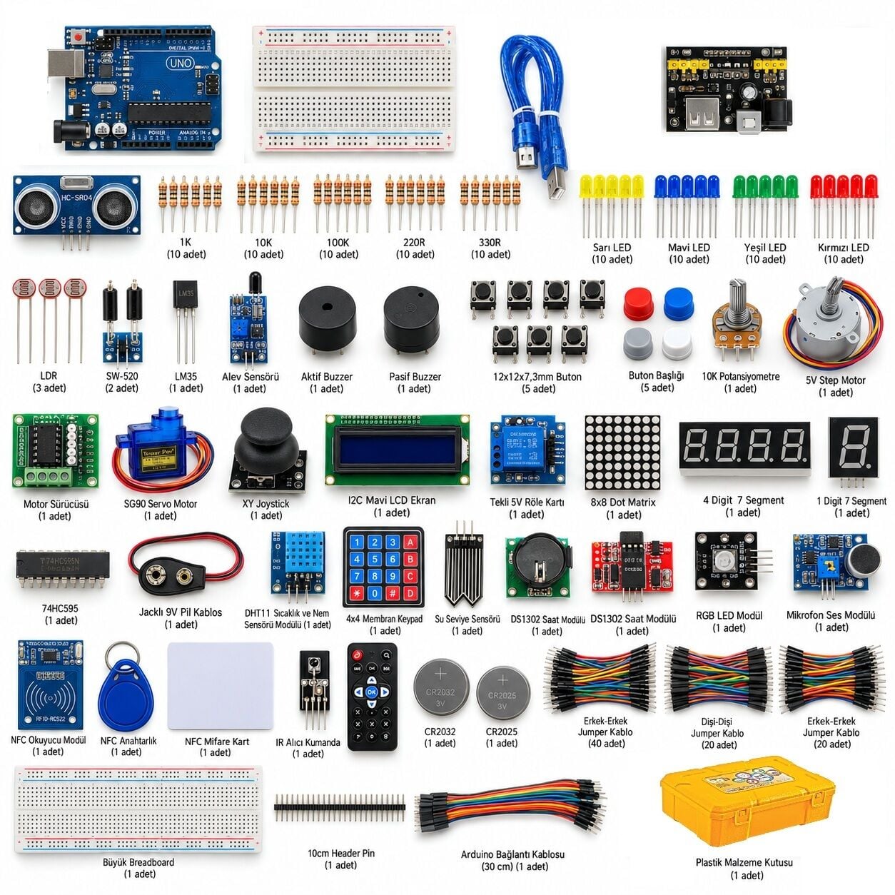 Emes Robotik 220 Parça Arduino Uno Başlangıç Seti